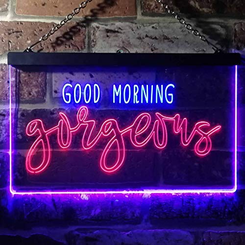 Good Morning Gorgeous Dual LED Neon Light Sign